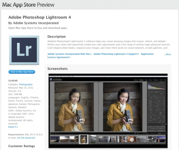 Lightroom 4 On Mac App Store Lightroom Blog